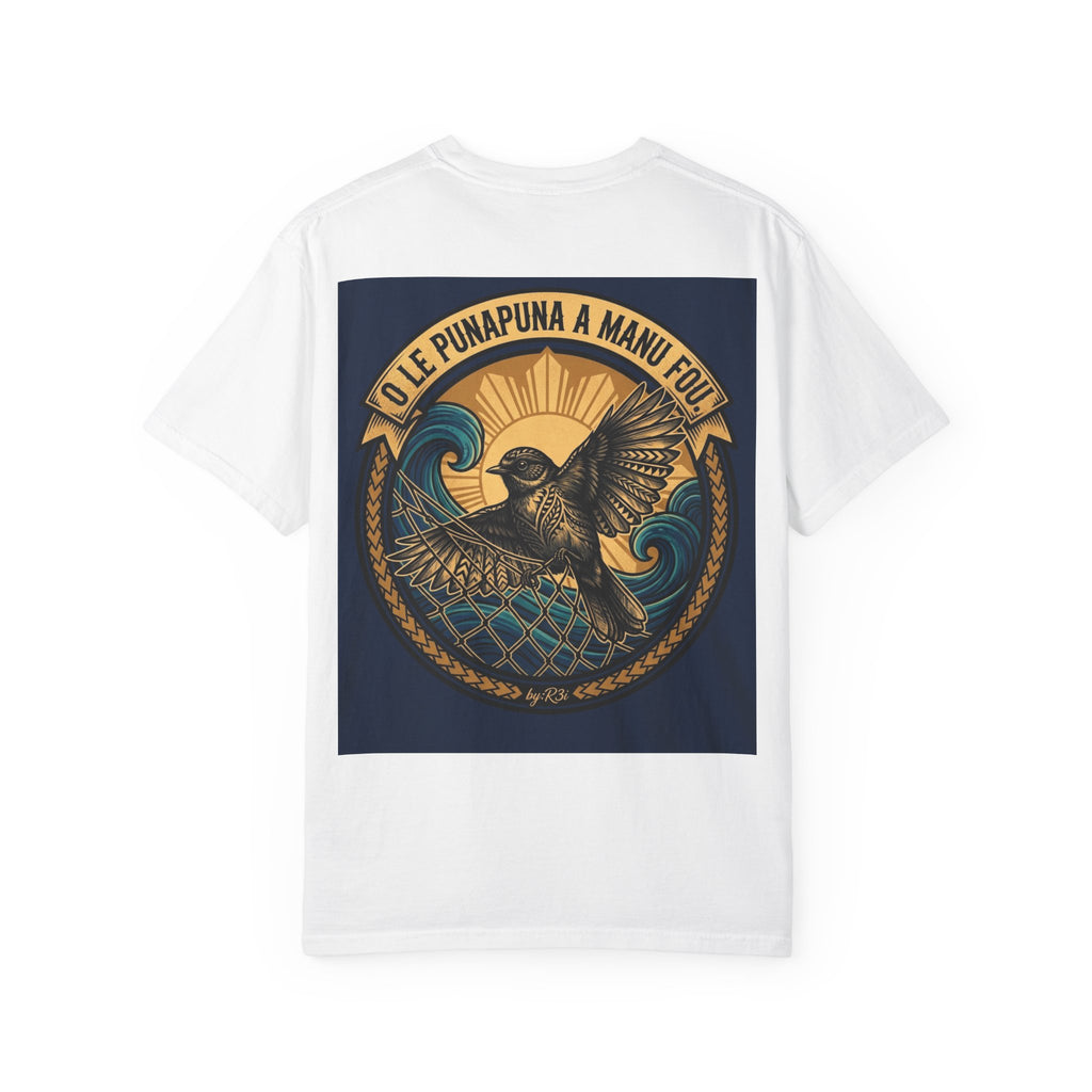 The Newly Caught Bird — Samoan Proverb Tee