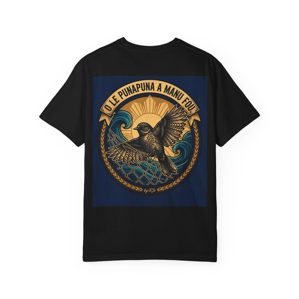 The Newly Caught Bird — Samoan Proverb Tee