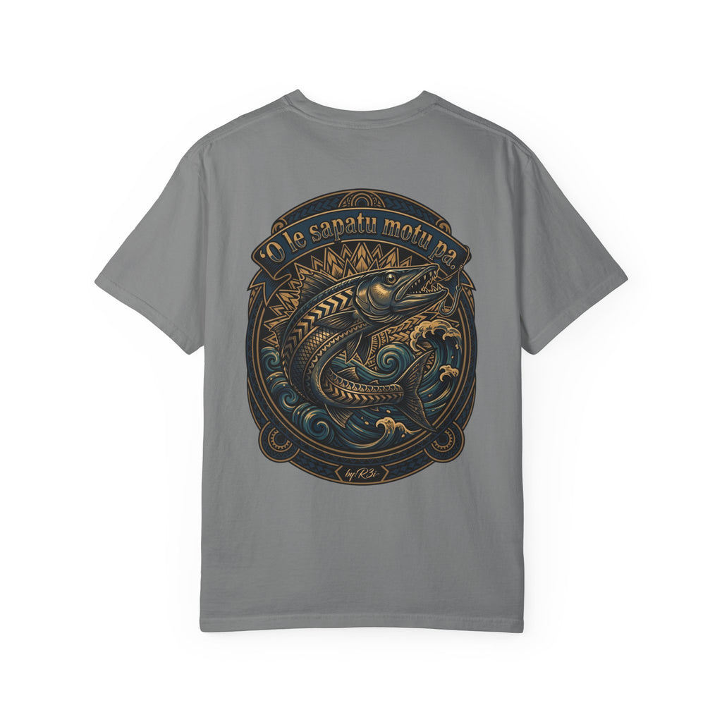 The Barracuda That Tears Free — Samoan Proverb Tee