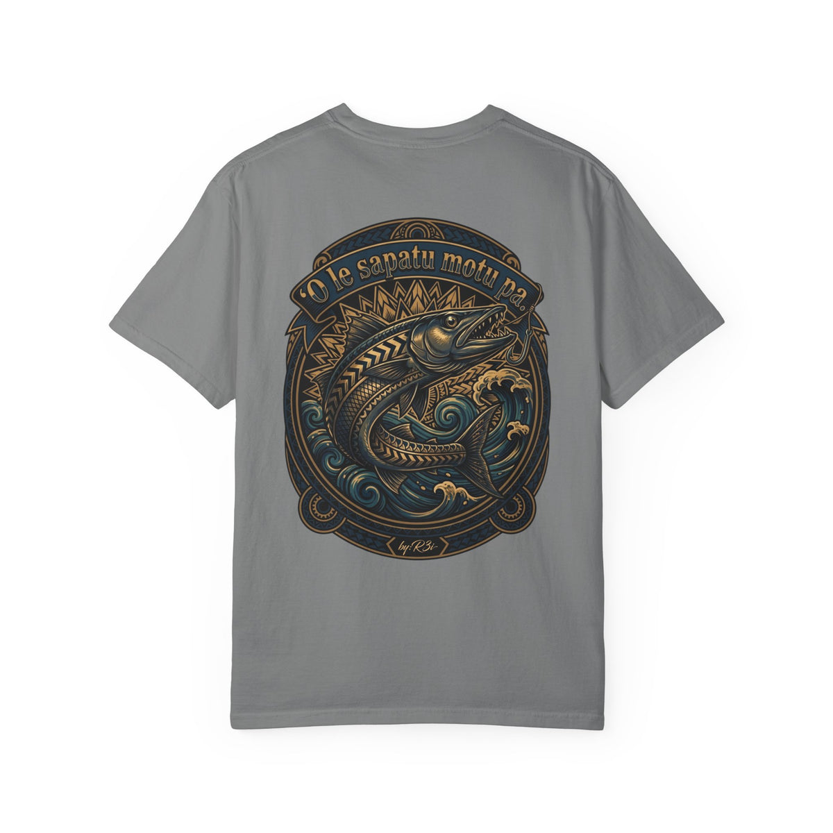 The Barracuda That Tears Free — Samoan Proverb Tee