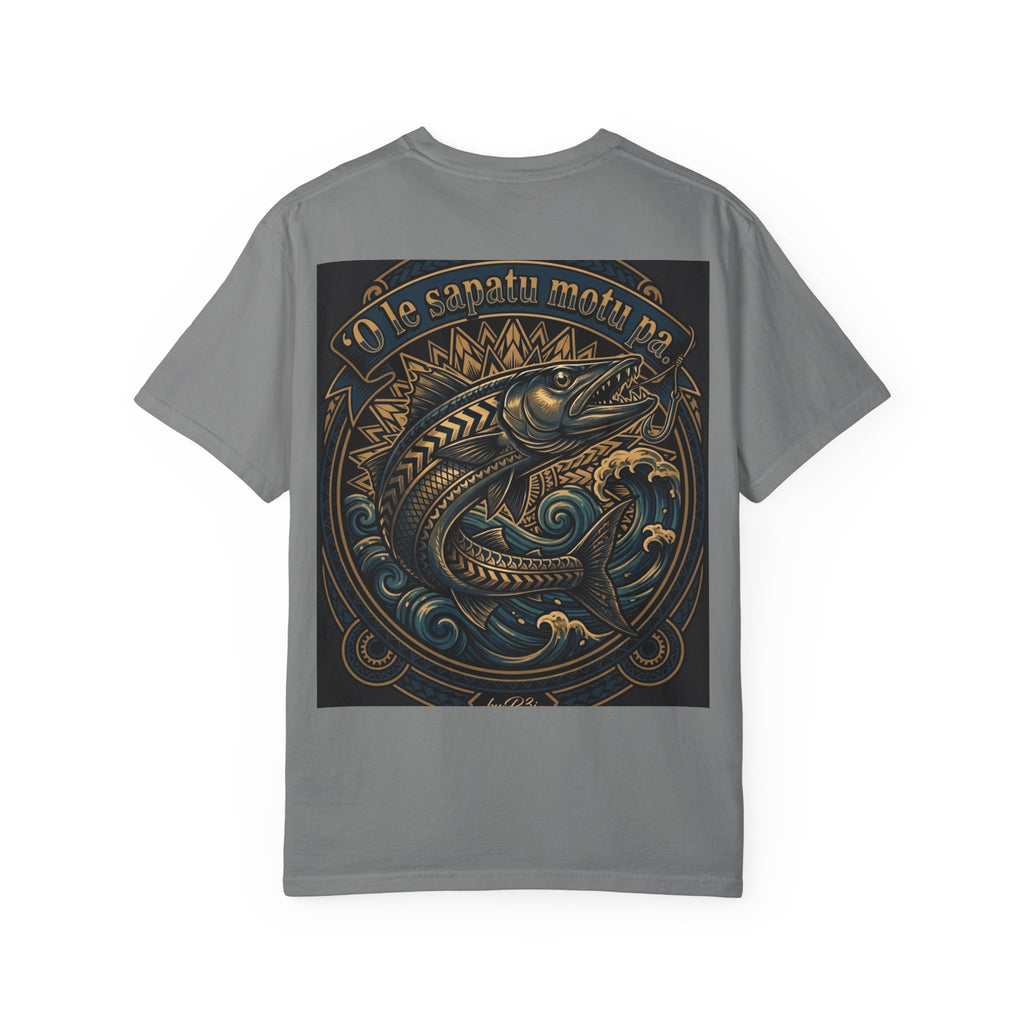 The Barracuda That Tears Free — Samoan Proverb Tee