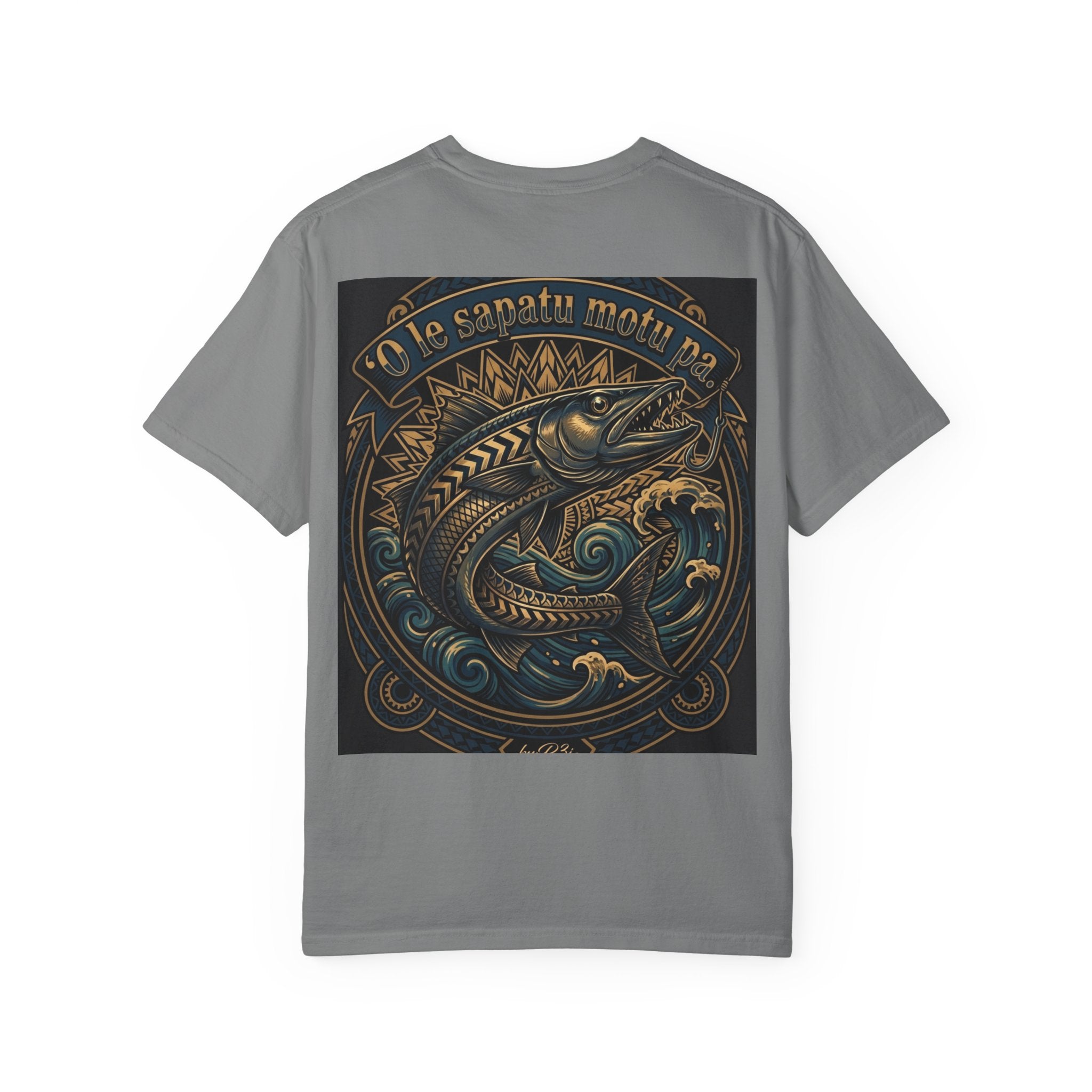 The Barracuda That Tears Free — Samoan Proverb Tee