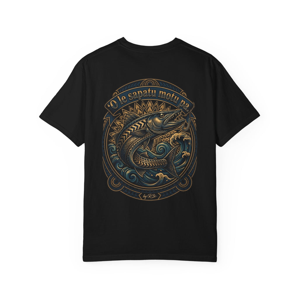 The Barracuda That Tears Free — Samoan Proverb Tee