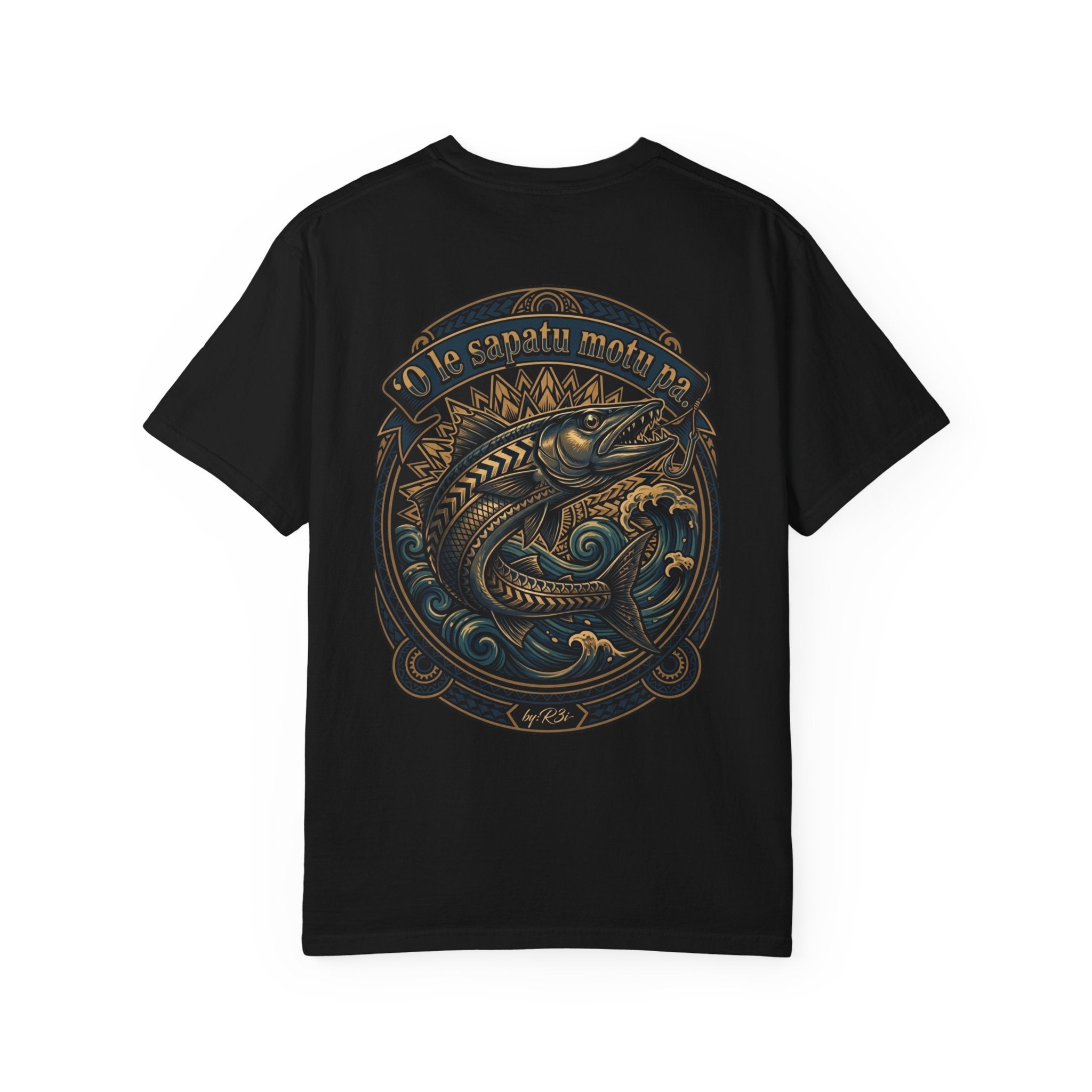 The Barracuda That Tears Free — Samoan Proverb Tee