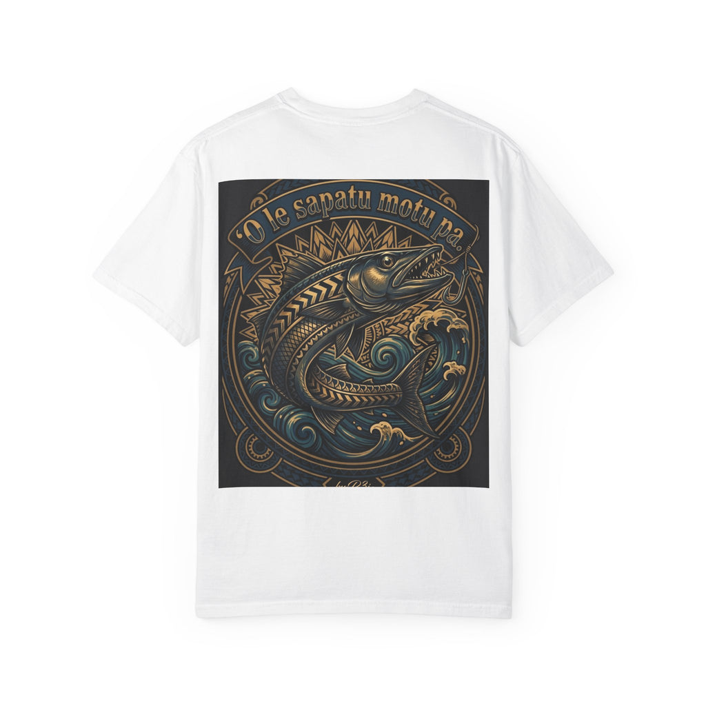 The Barracuda That Tears Free — Samoan Proverb Tee