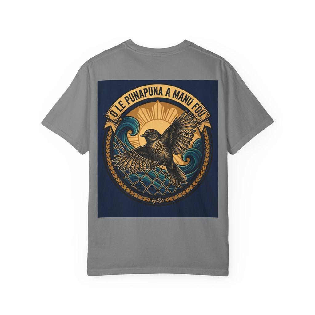 The Newly Caught Bird — Samoan Proverb Tee