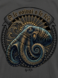 Back print: full design of a solitary octopus, illustrating the proverb O le vaivai o le fe'e (The softness of the octopus)