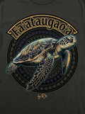 Back print: full tatau design — Fa'atauga'o'a, slow and steady sea turtle proverb graphic