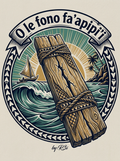 Back print: full design — the temporary patch (O le fono fa'apipi'i)