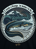 Back print: full design — much ado then nothing (the vanishing stream / solitary eel)
